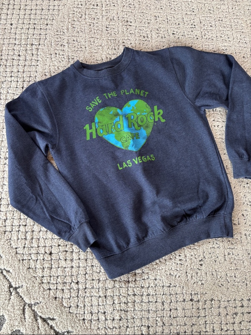 Women’s Hard Rock Cafe Las Vegas Navy 'Save The Planet' Sweatshirt SZ M